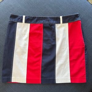 Tommy Hilfiger Colorblock Mini Skirt - Red, Navy & White // size 14